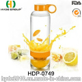 Botella de agua más nueva del exprimidor de limón de Tritan del libre-BPA de la Venta caliente, botella de agua plástica modificada para requisitos particulares (HDP-0749)